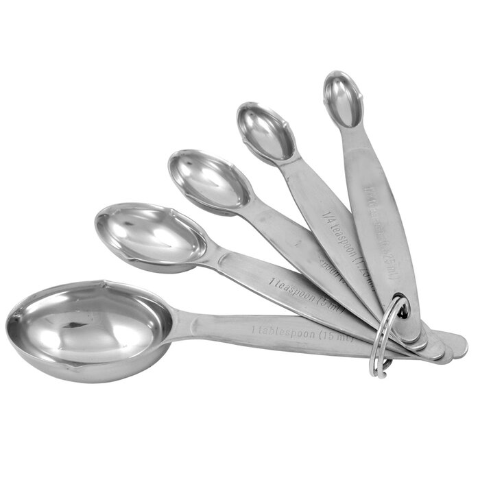 Cuisinox 5 Piece Stainless Steel Measuring Spoon Set And Reviews Wayfair 2038